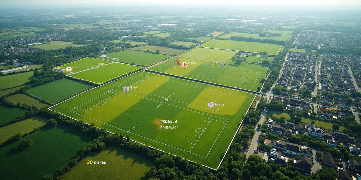 How big are 10 acres - aerial view comparison