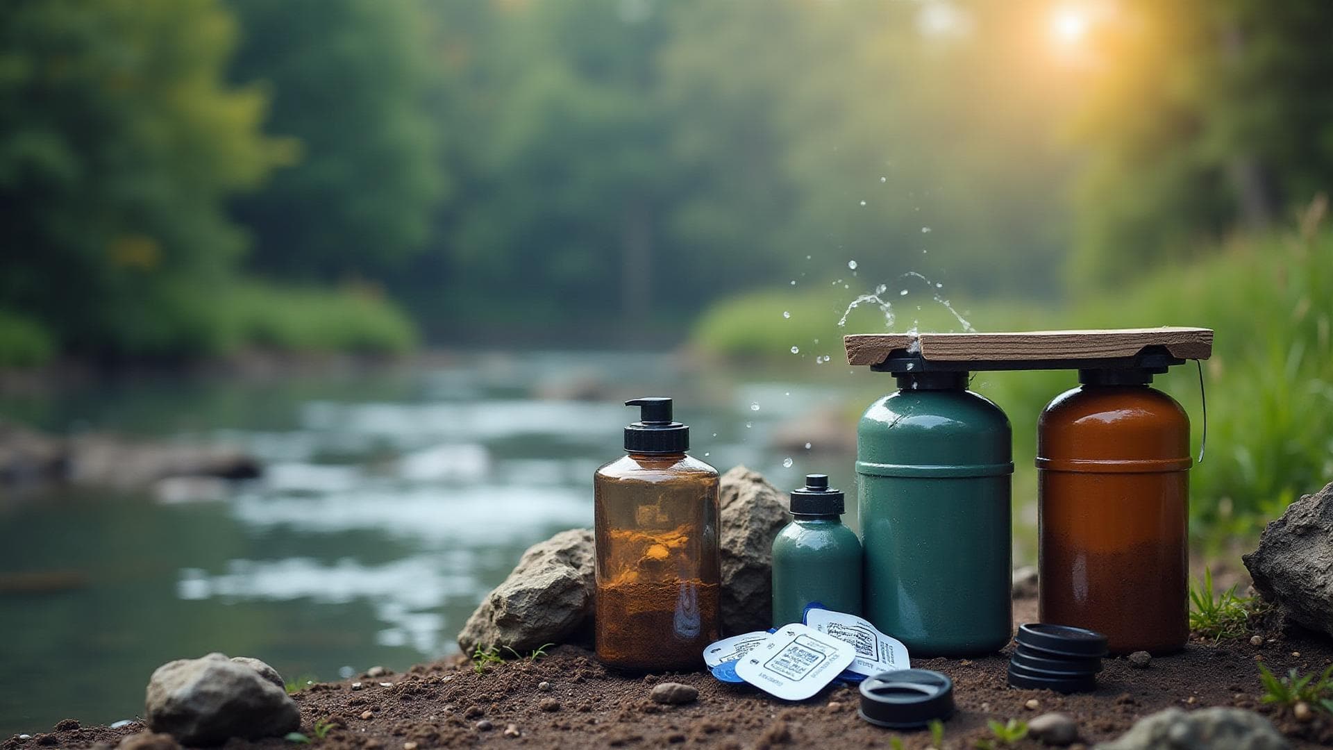 Survival water filtration for vacant land
