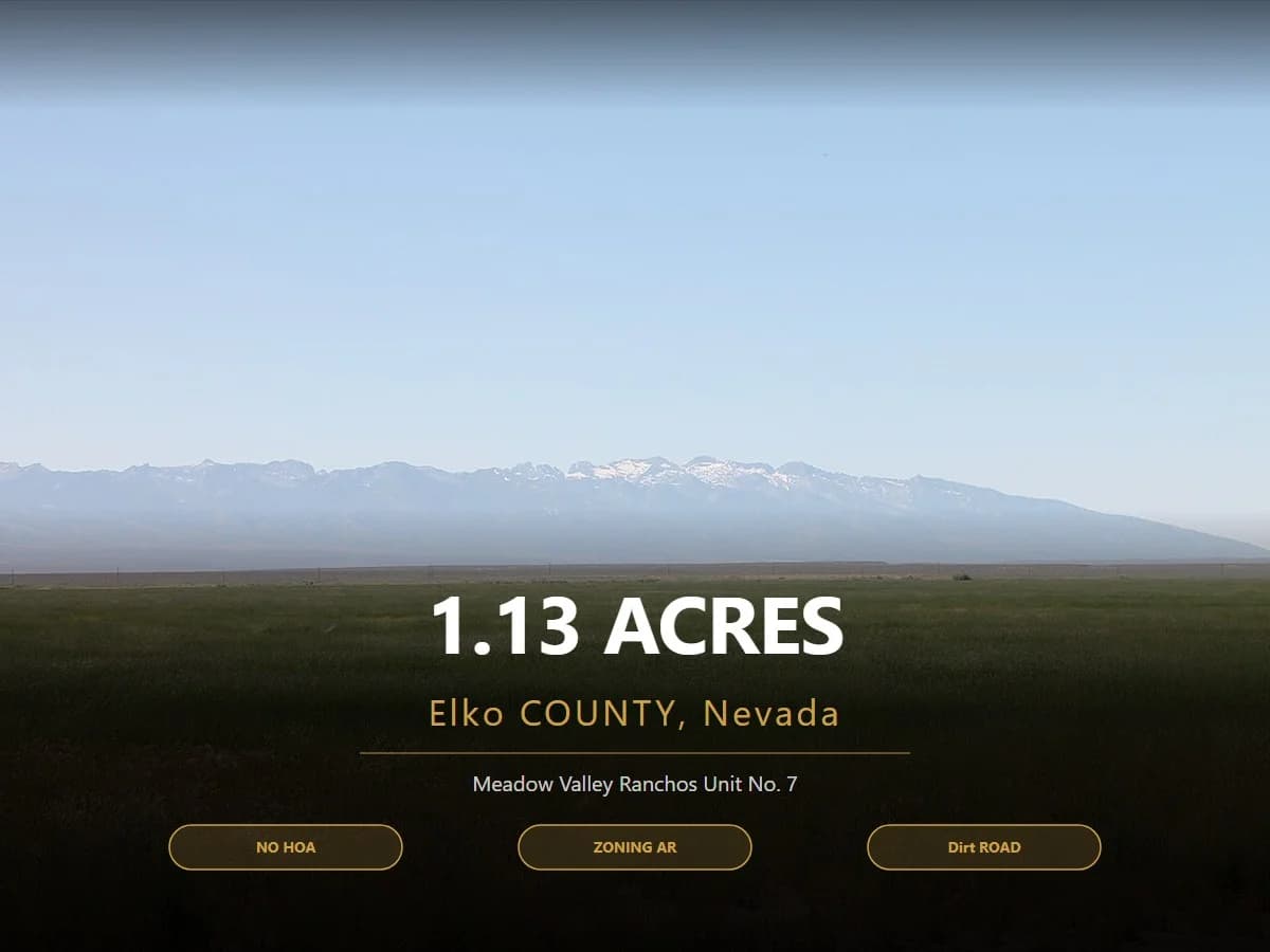 Affordable 1.13-Acre Lot in Elko, Nevada β Opportunity with Flexible Terms