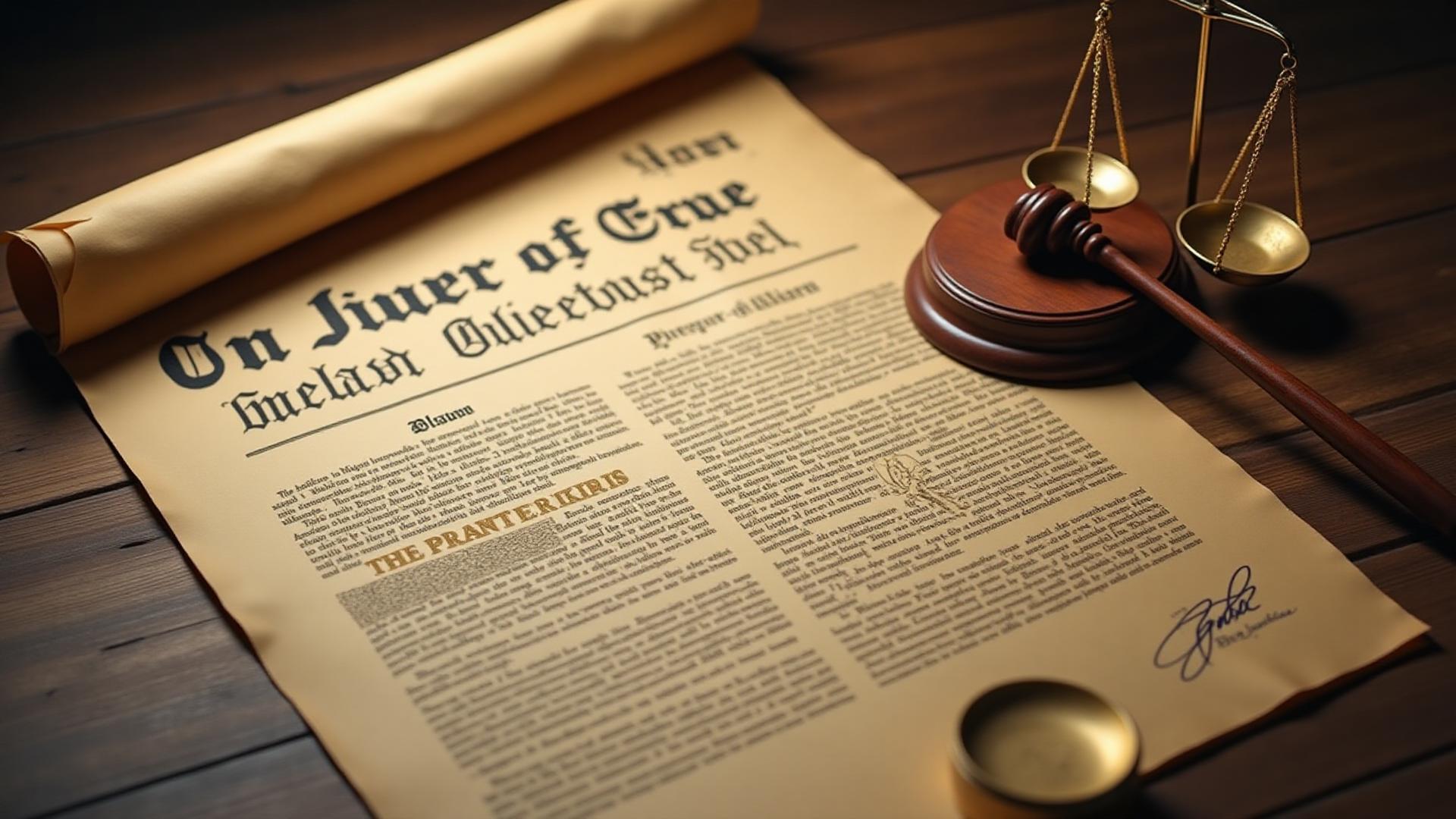Legal documents and land deeds representing allodial title and absolute property ownership