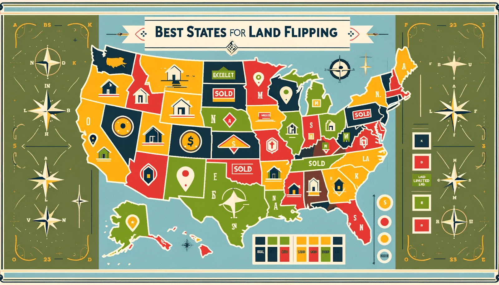 Best states for land flipping 